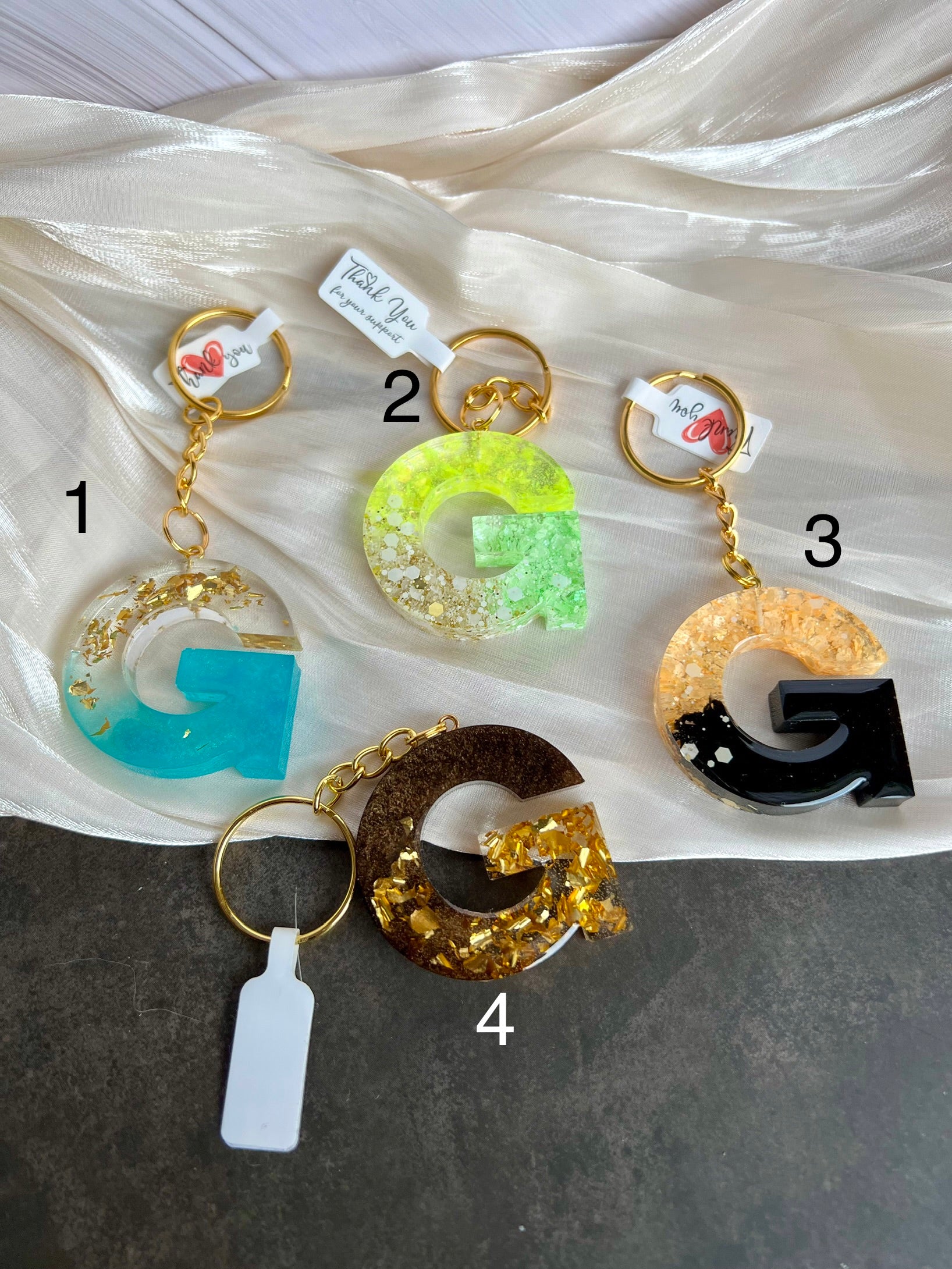 Schlüsselanhänger Buchstabe Gold