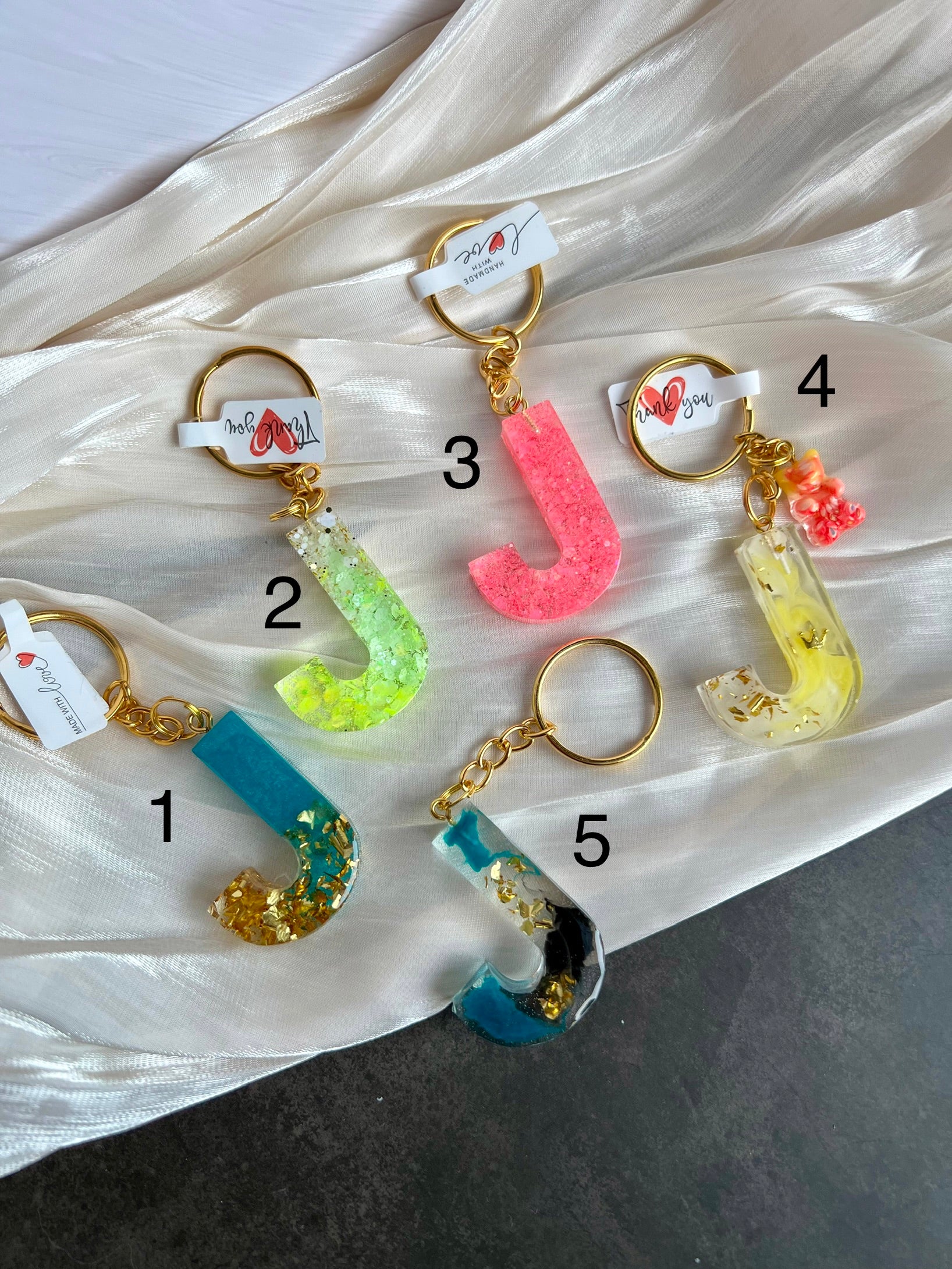 Schlüsselanhänger Buchstabe Gold