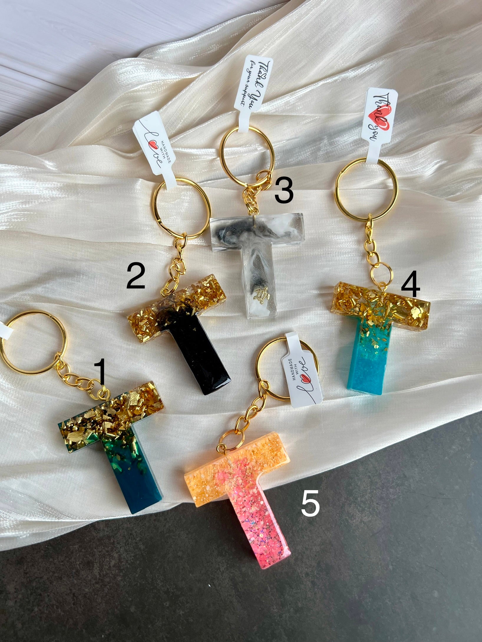 Schlüsselanhänger Buchstabe Gold