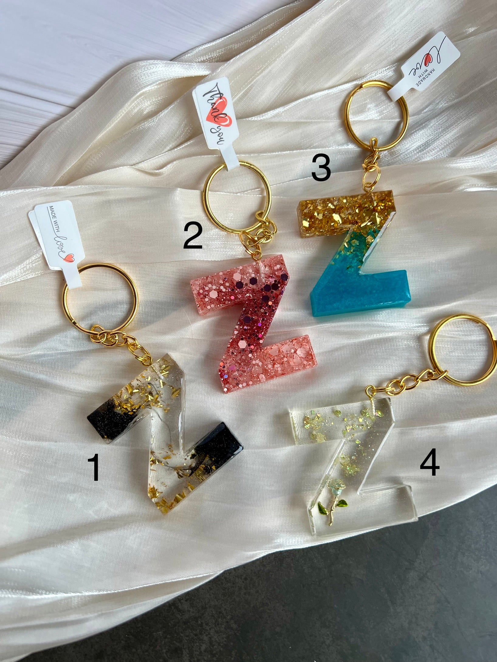 Schlüsselanhänger Buchstabe Gold