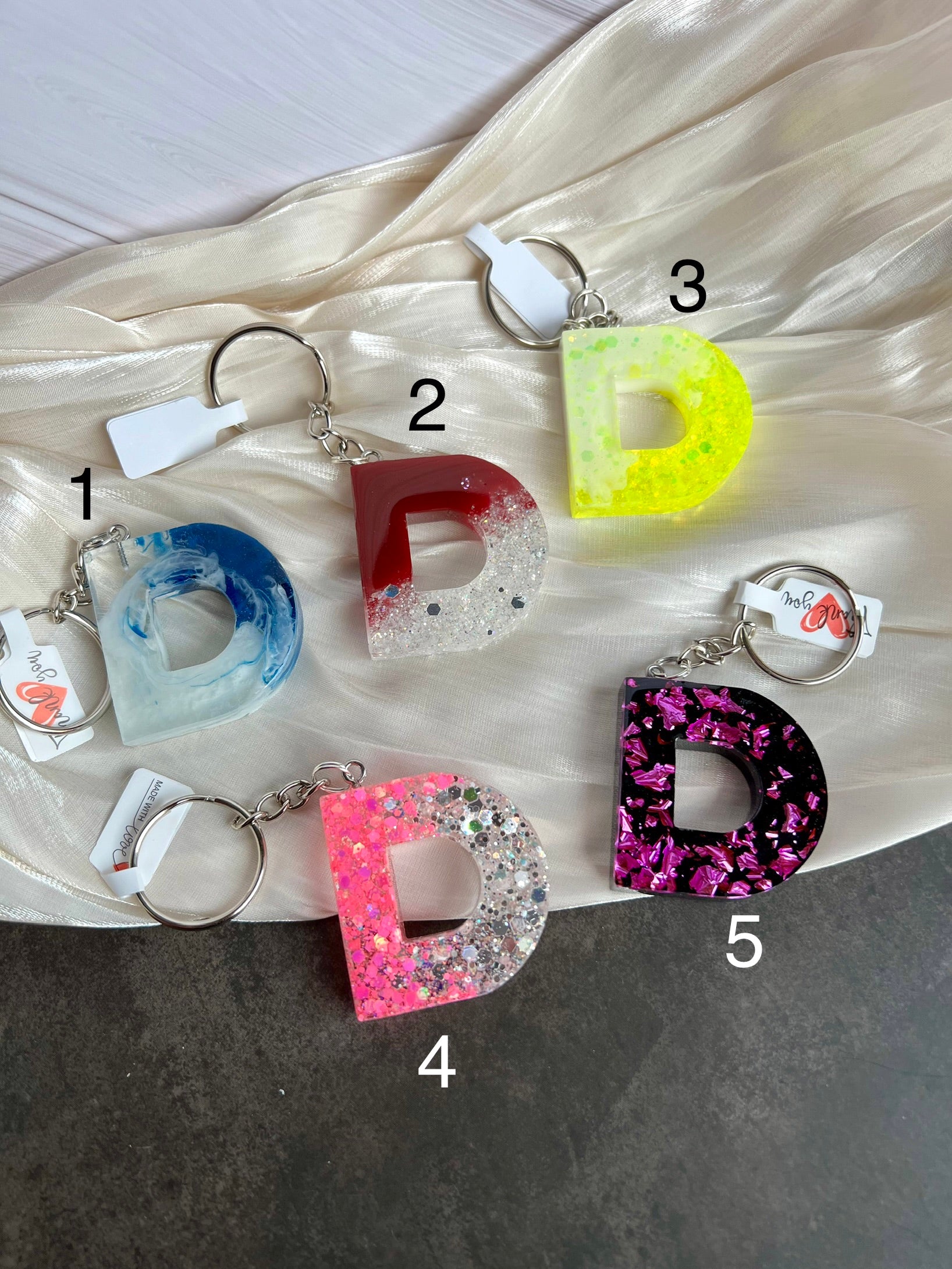 Schlüsselanhänger Buchstabe Silber