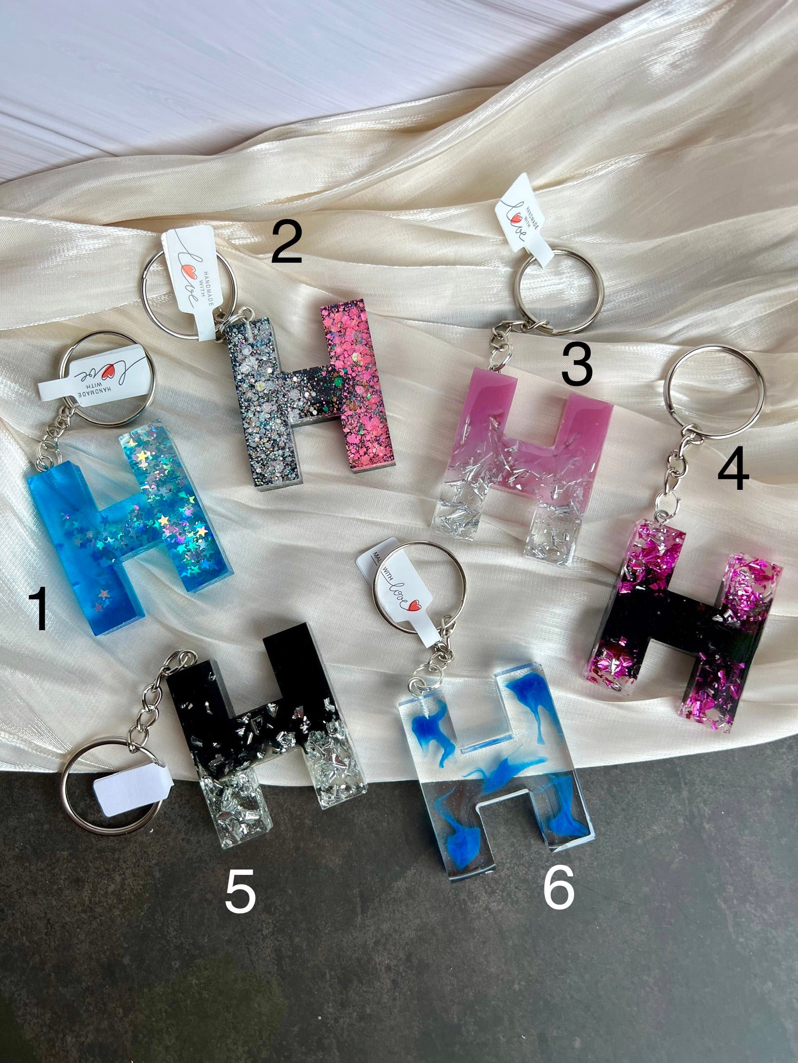 Schlüsselanhänger Buchstabe Silber