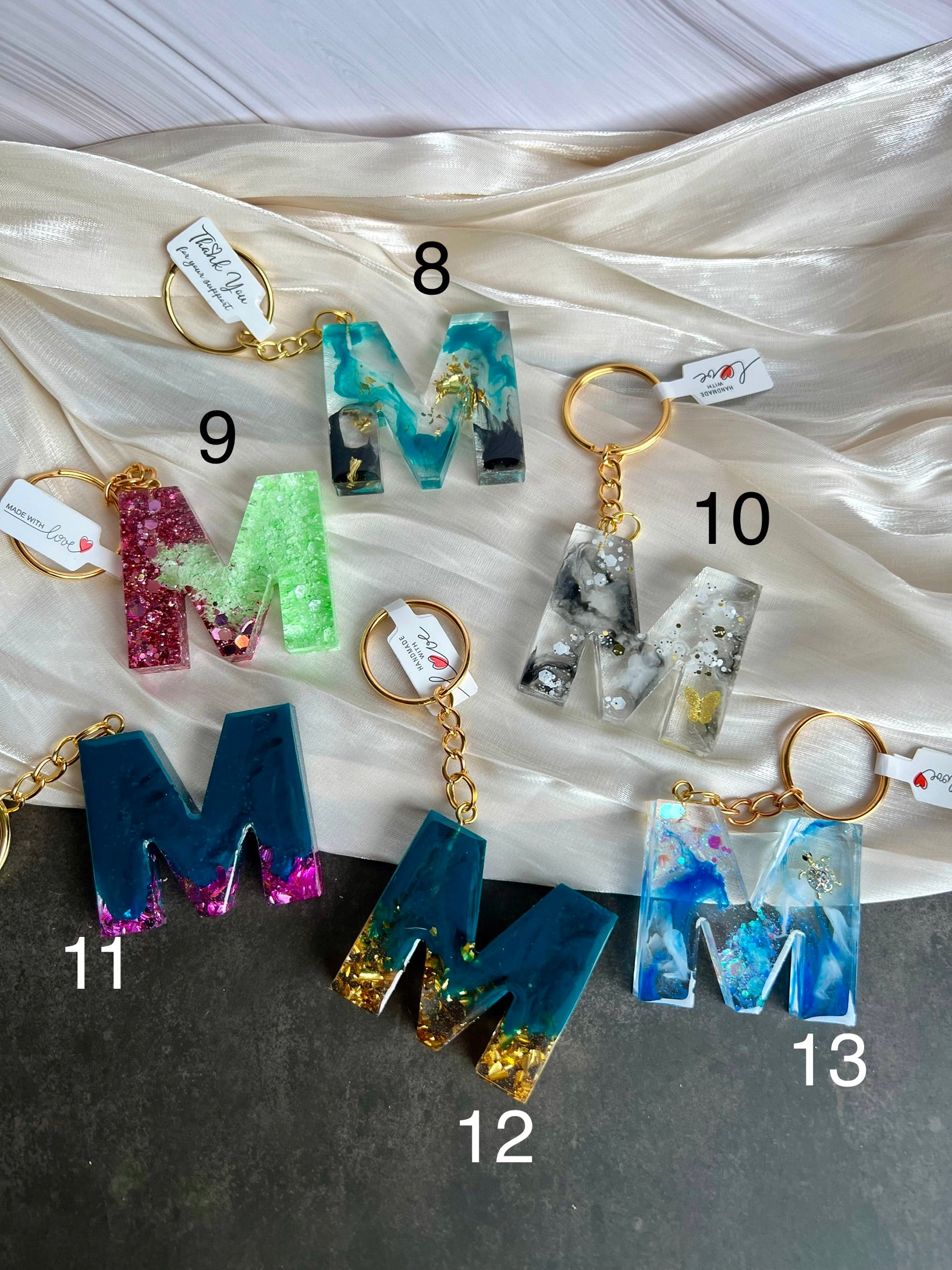 Schlüsselanhänger Buchstabe Gold