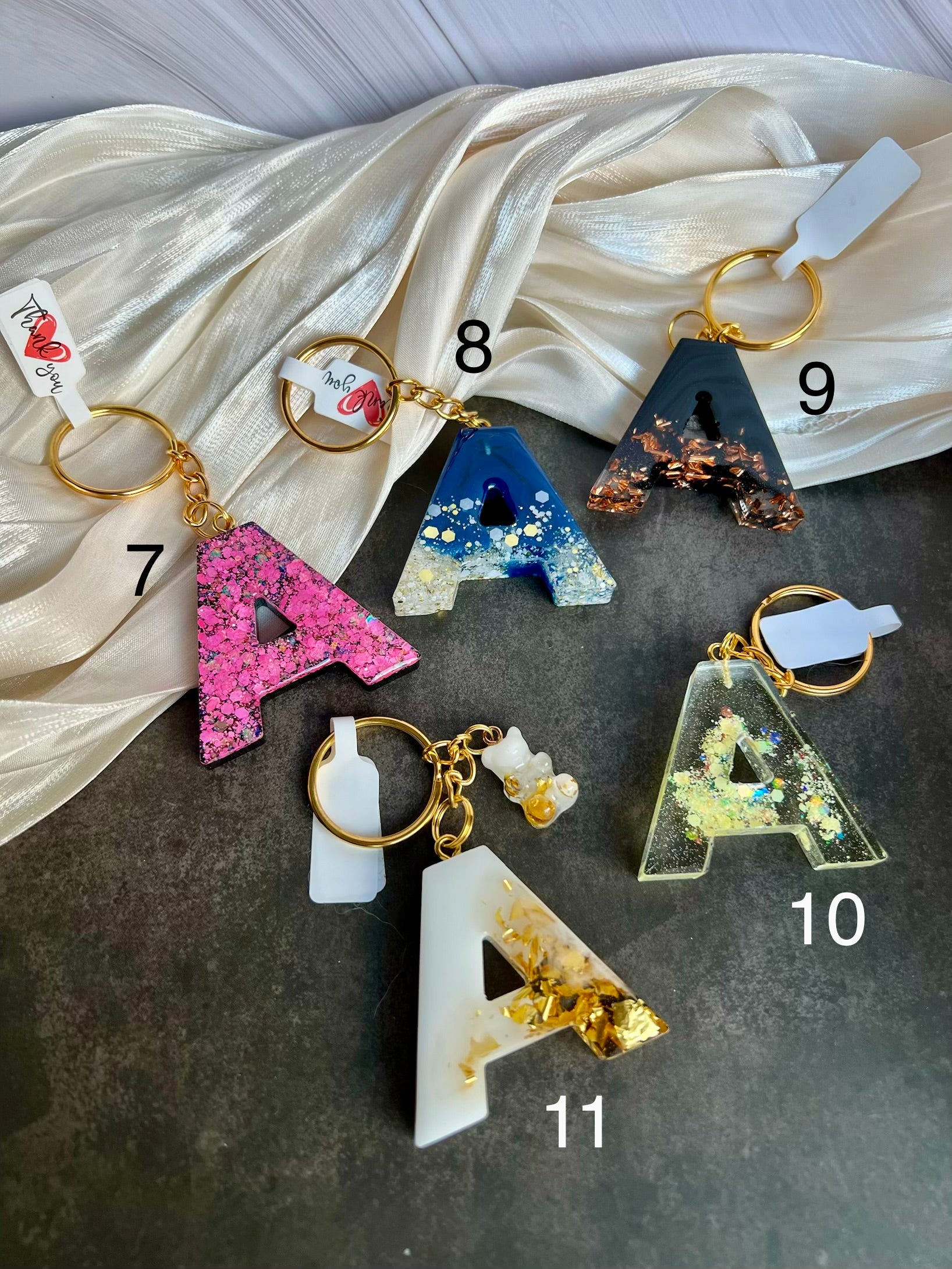 Schlüsselanhänger Buchstabe Gold