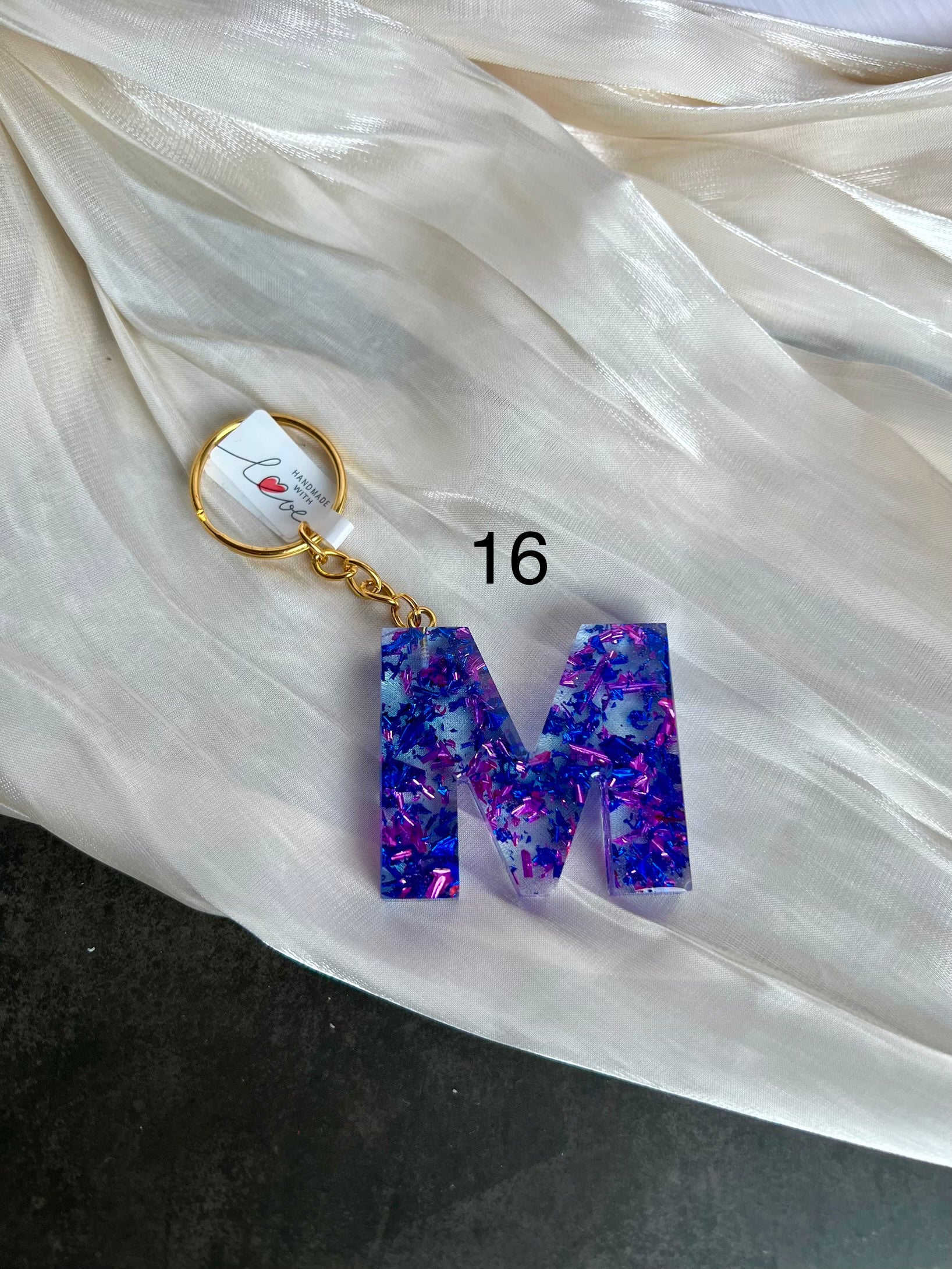 Schlüsselanhänger Buchstabe Gold