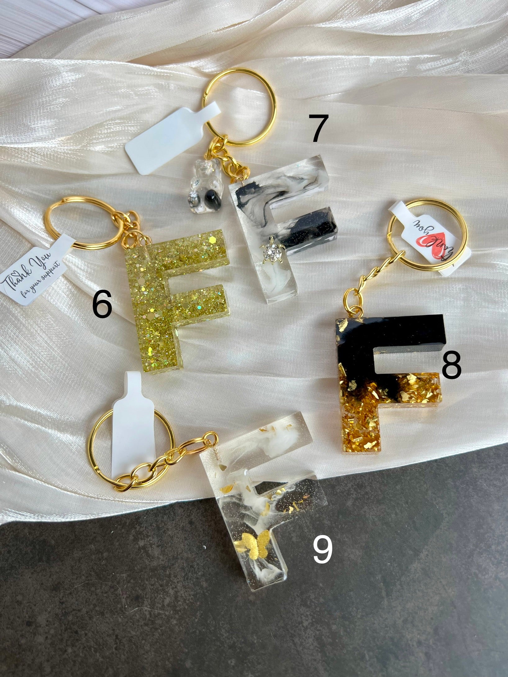 Schlüsselanhänger Buchstabe Gold