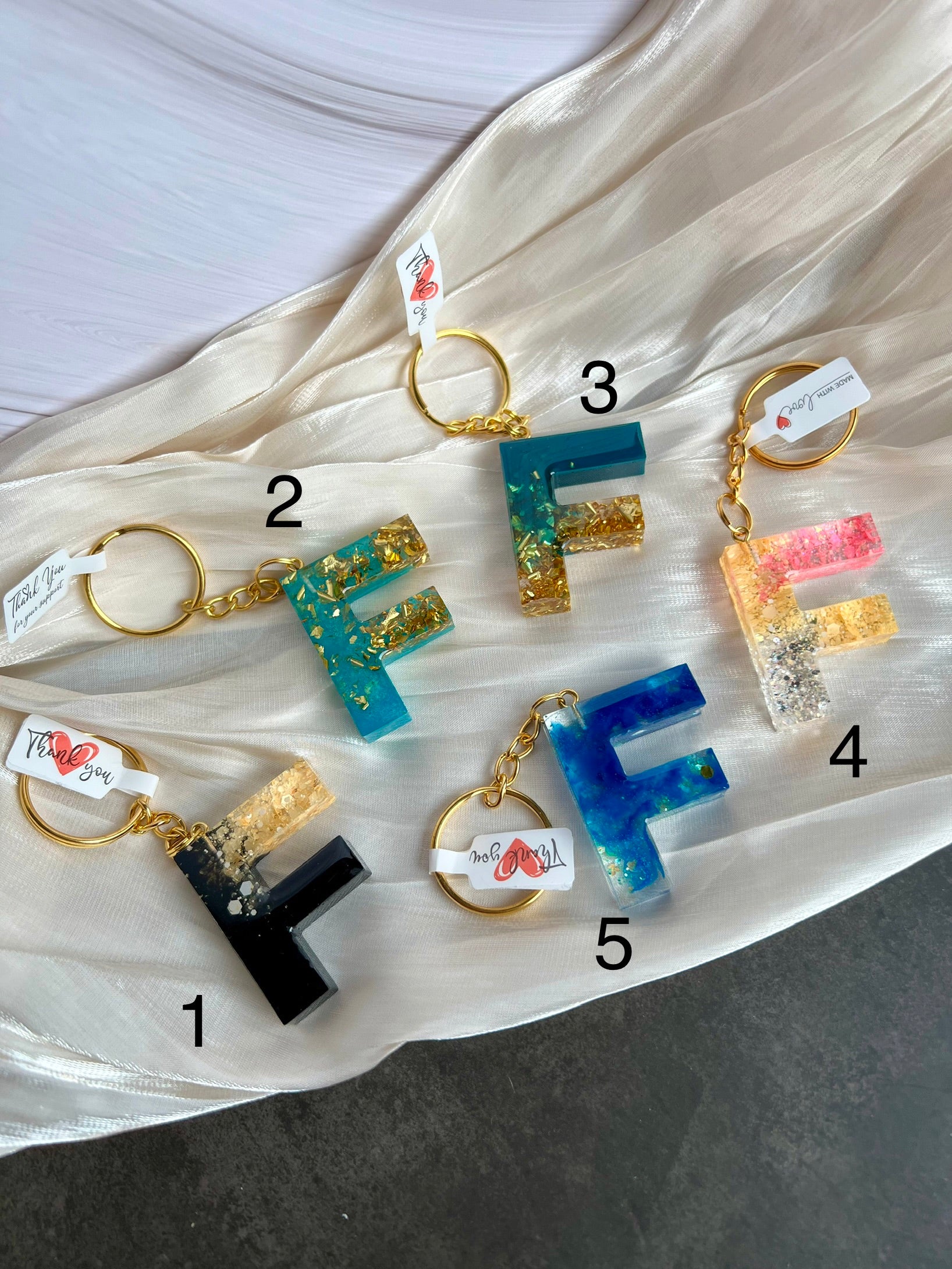 Schlüsselanhänger Buchstabe Gold