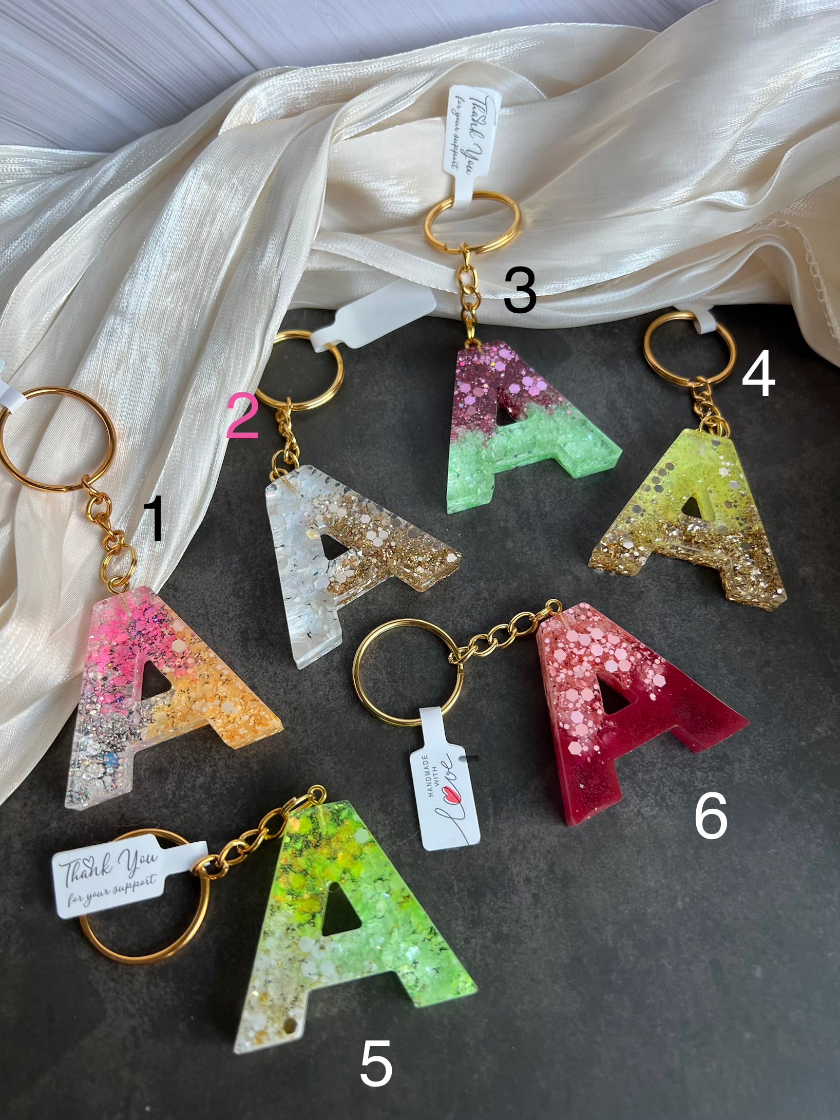 Schlüsselanhänger Buchstabe Gold