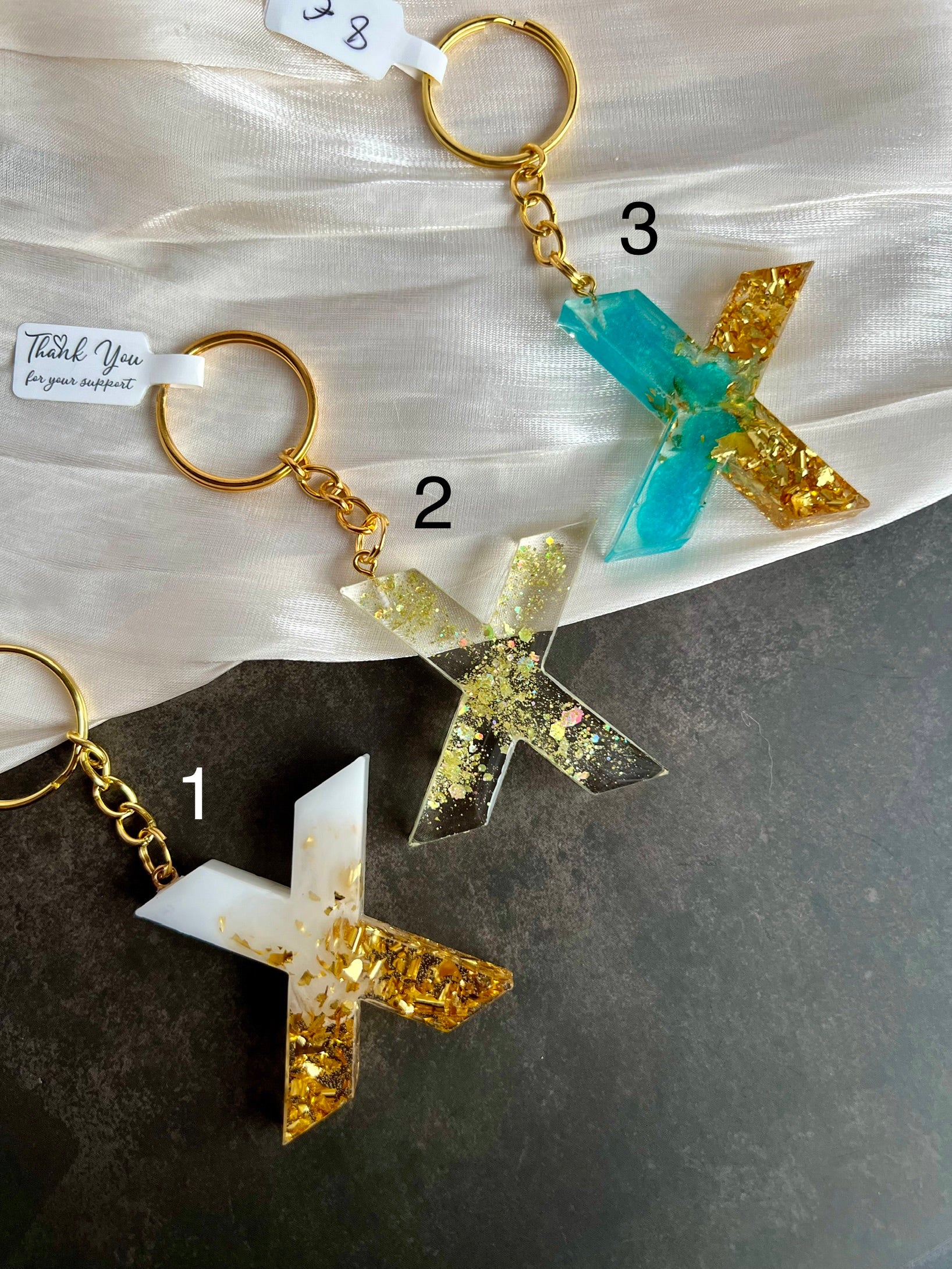 Schlüsselanhänger Buchstabe Gold