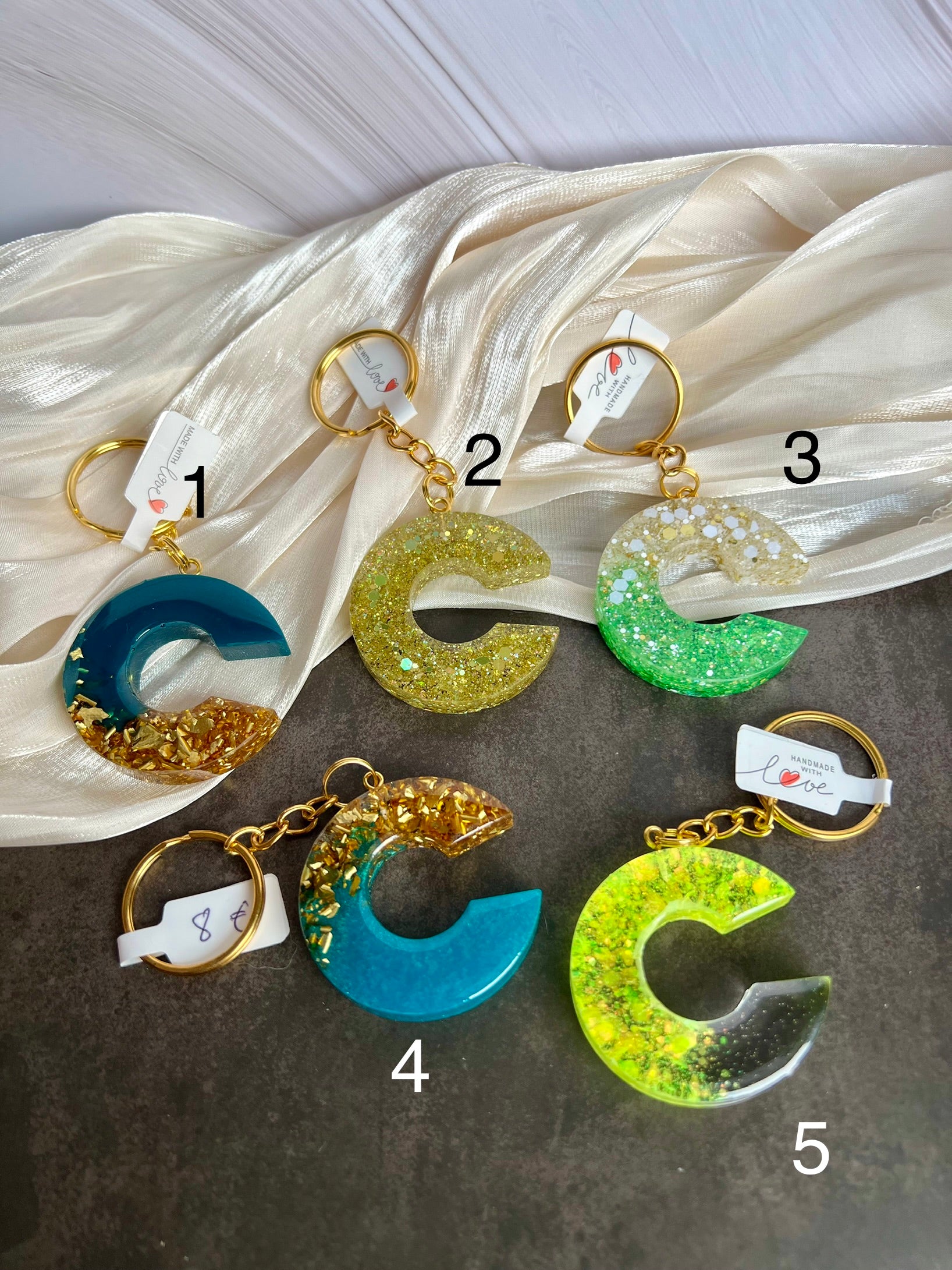 Schlüsselanhänger Buchstabe Gold