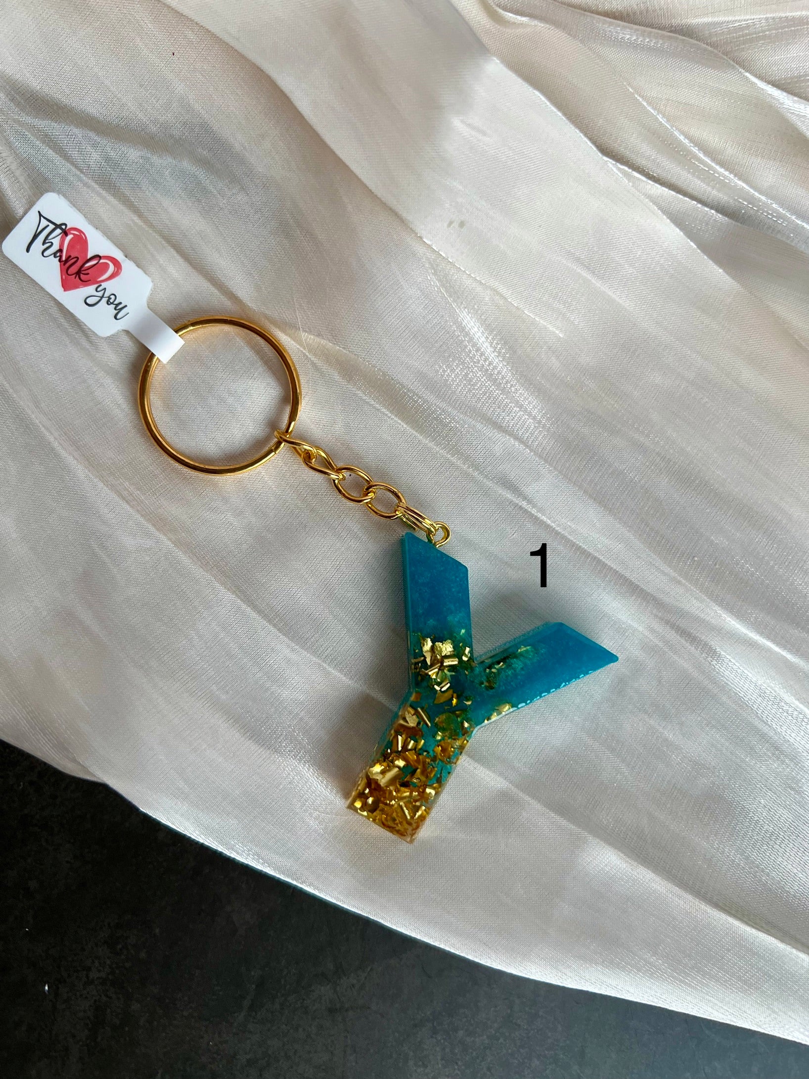 Schlüsselanhänger Buchstabe Gold