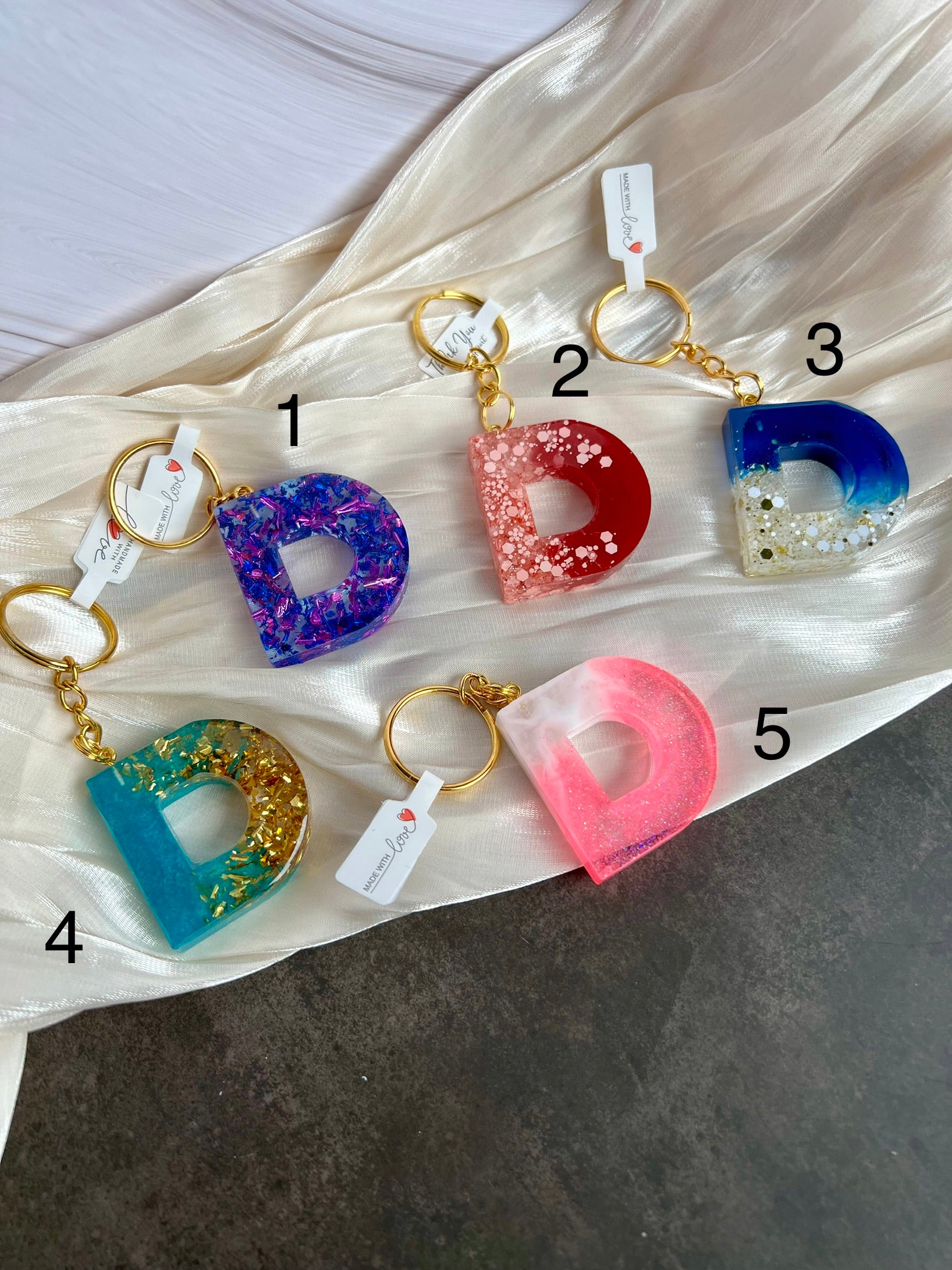 Schlüsselanhänger Buchstabe Gold