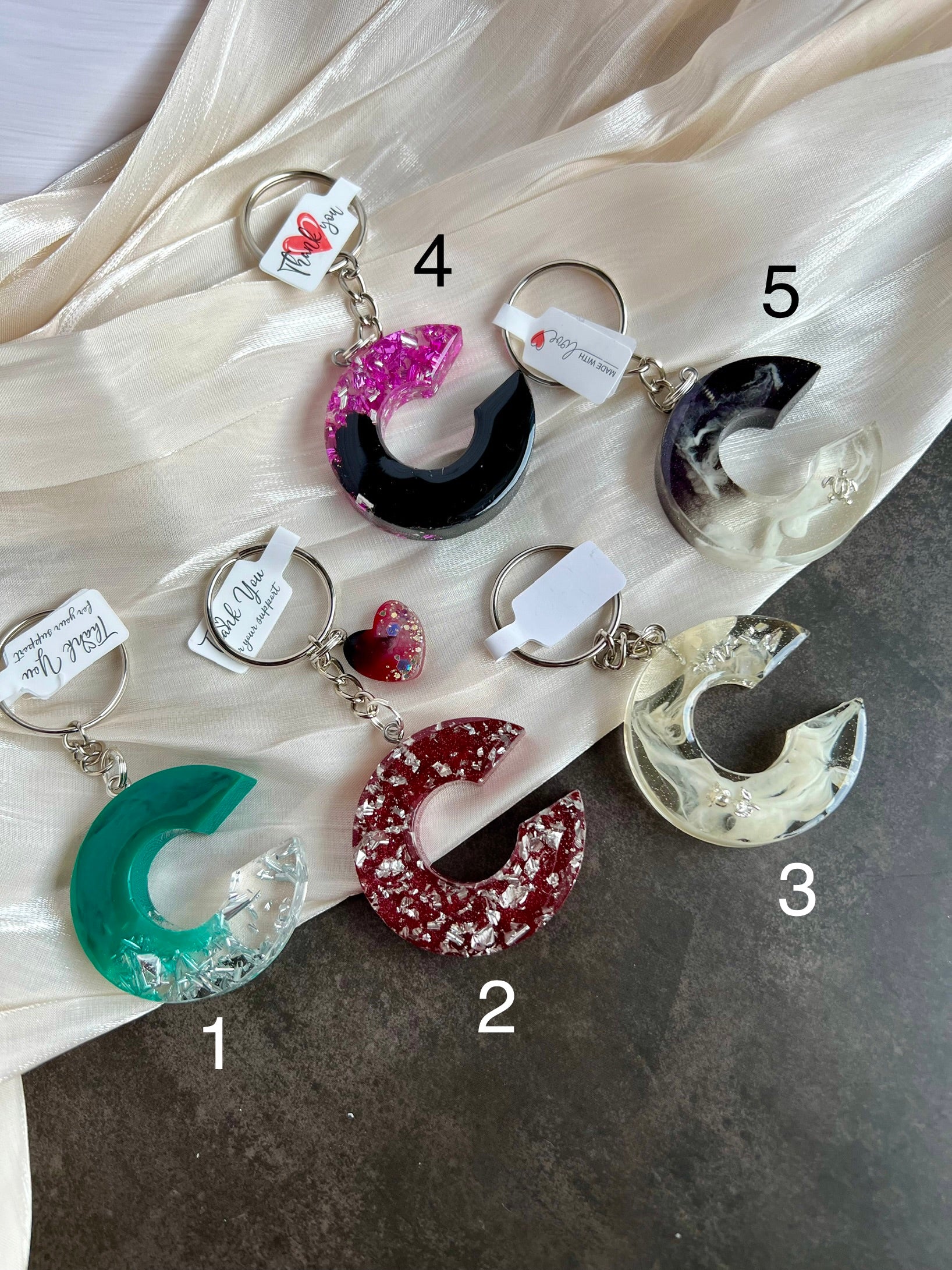 Schlüsselanhänger Buchstabe Silber