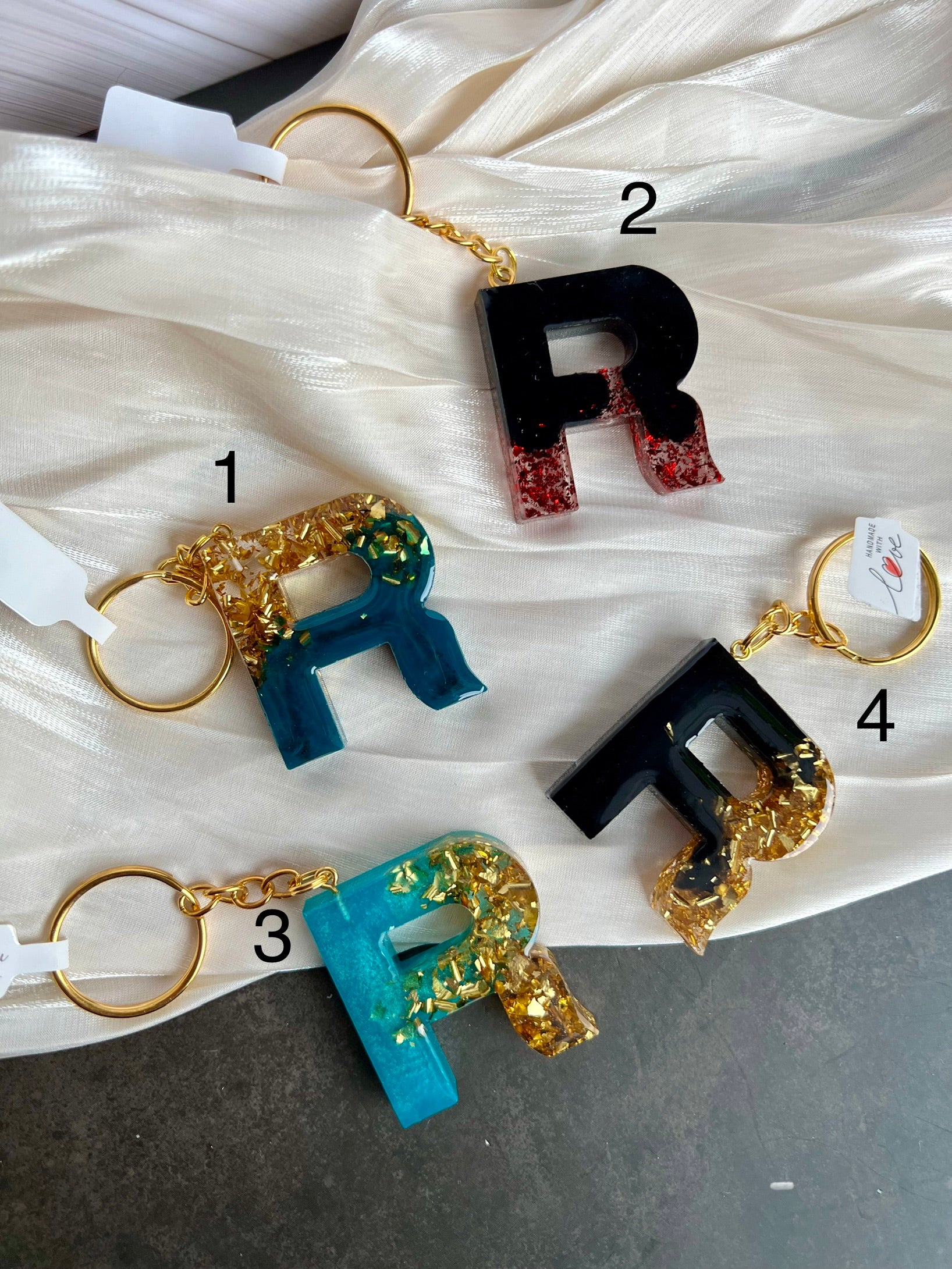 Schlüsselanhänger Buchstabe Gold