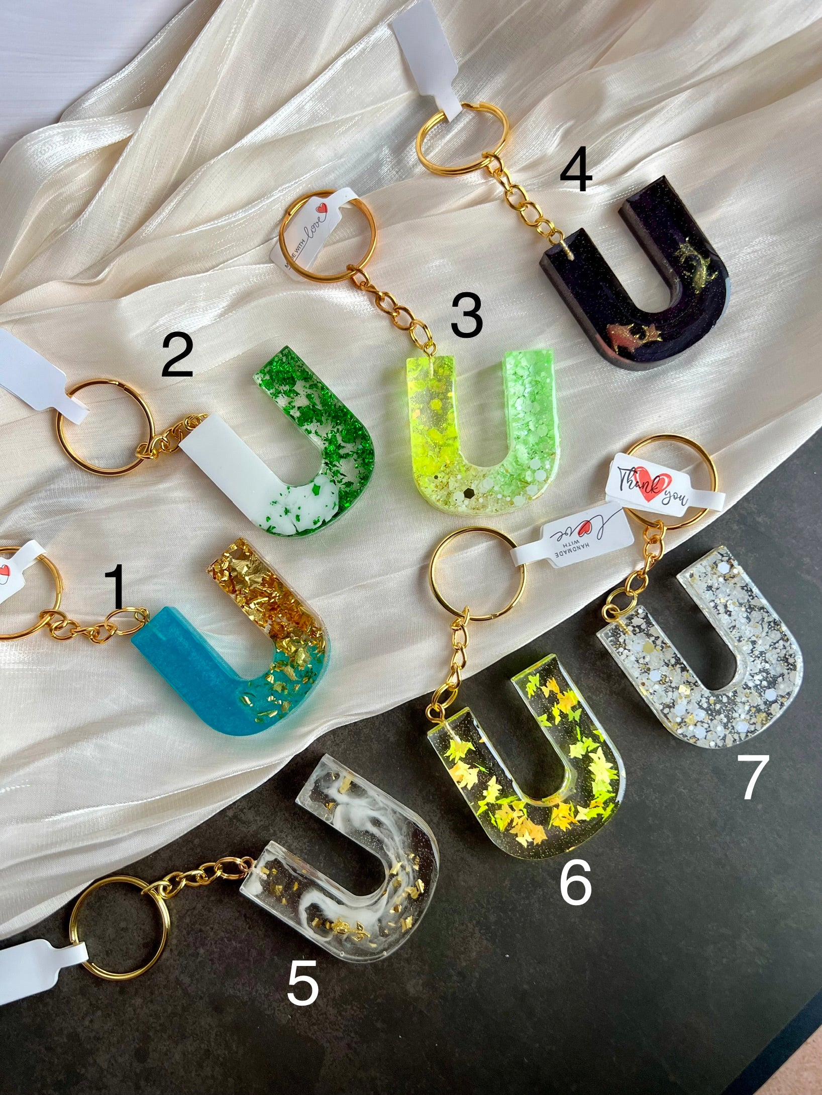 Schlüsselanhänger Buchstabe Gold