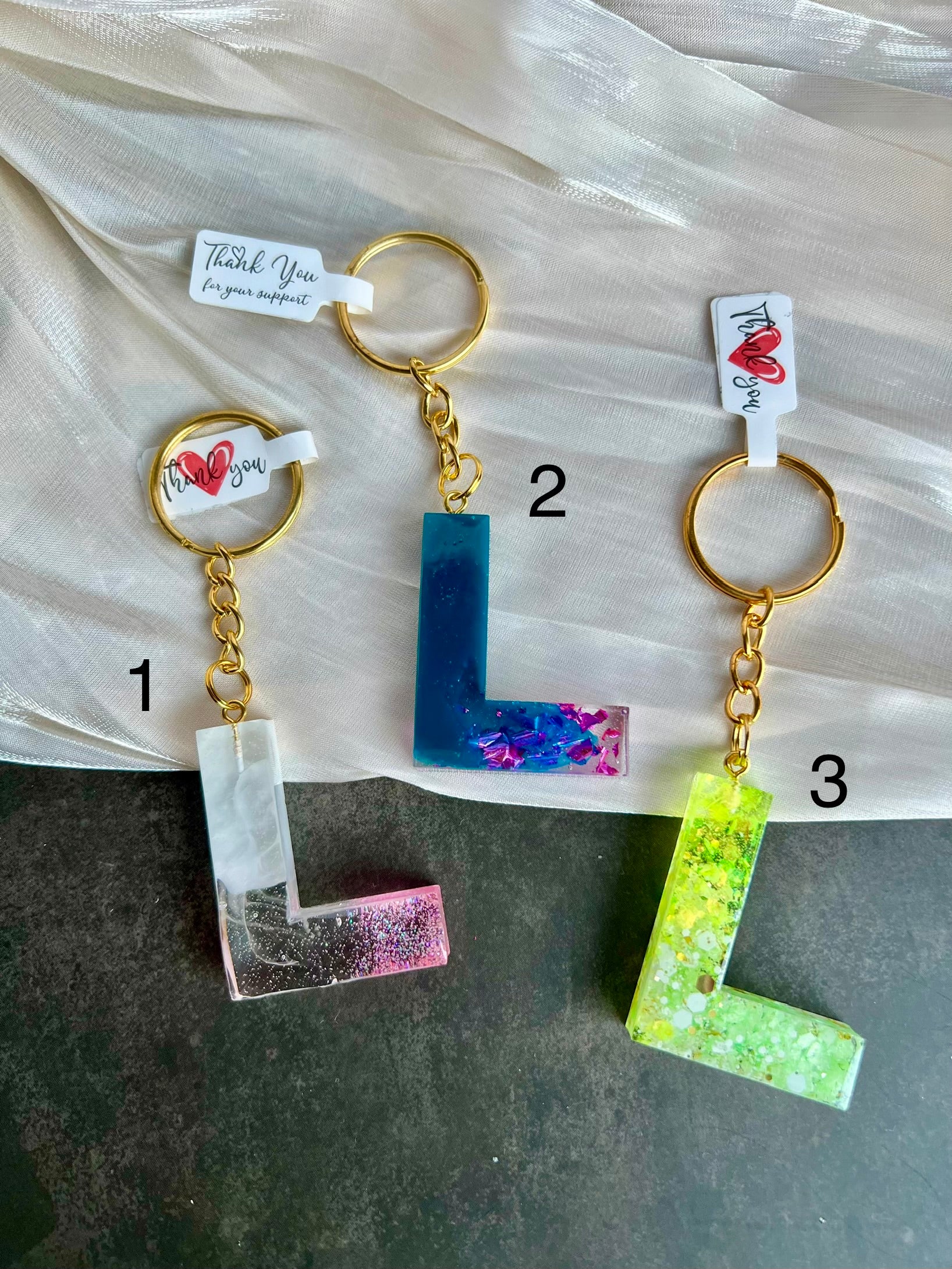 Schlüsselanhänger Buchstabe Gold