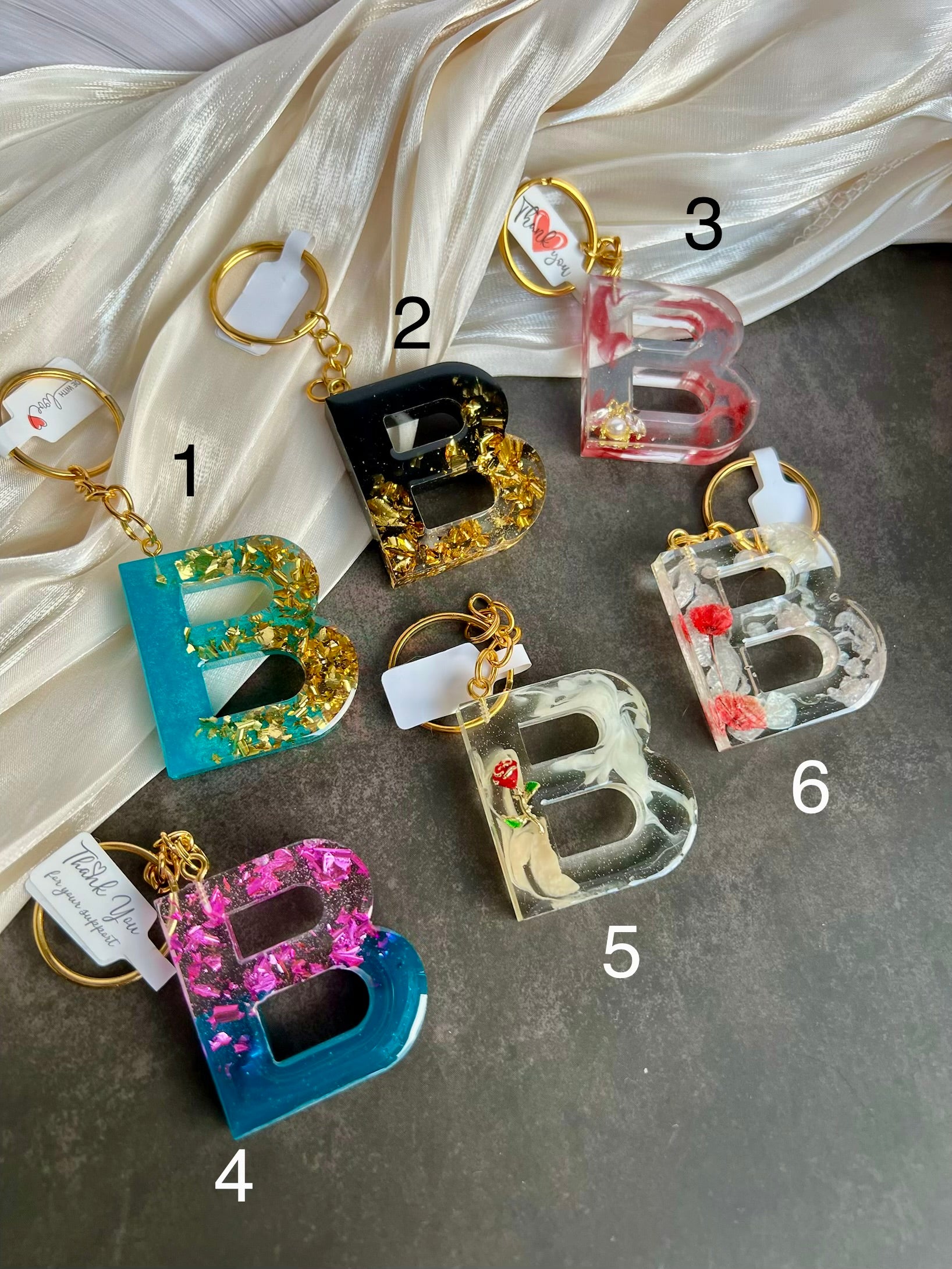 Schlüsselanhänger Buchstabe Gold