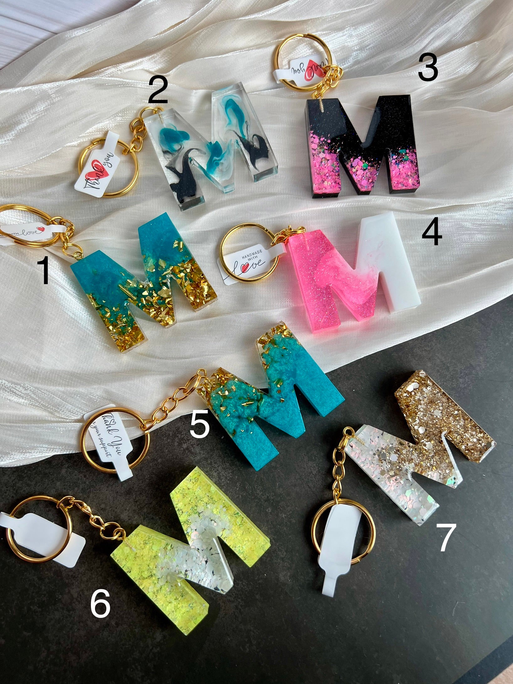 Schlüsselanhänger Buchstabe Gold