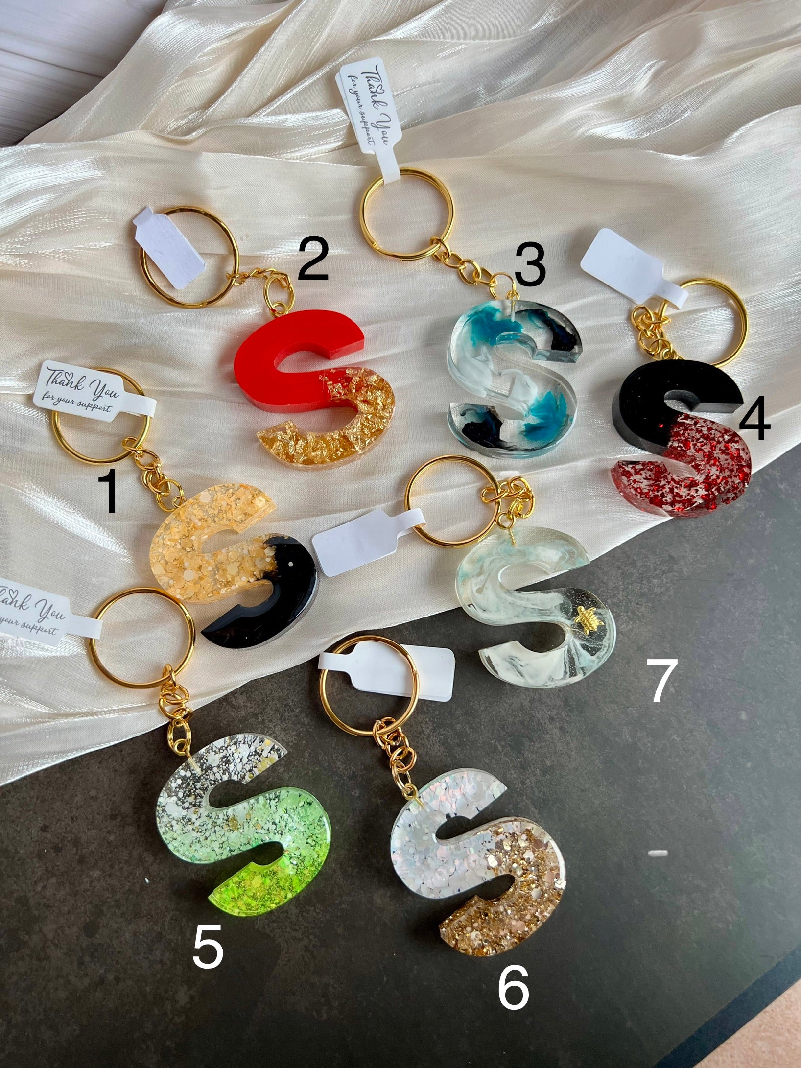 Schlüsselanhänger Buchstabe Gold