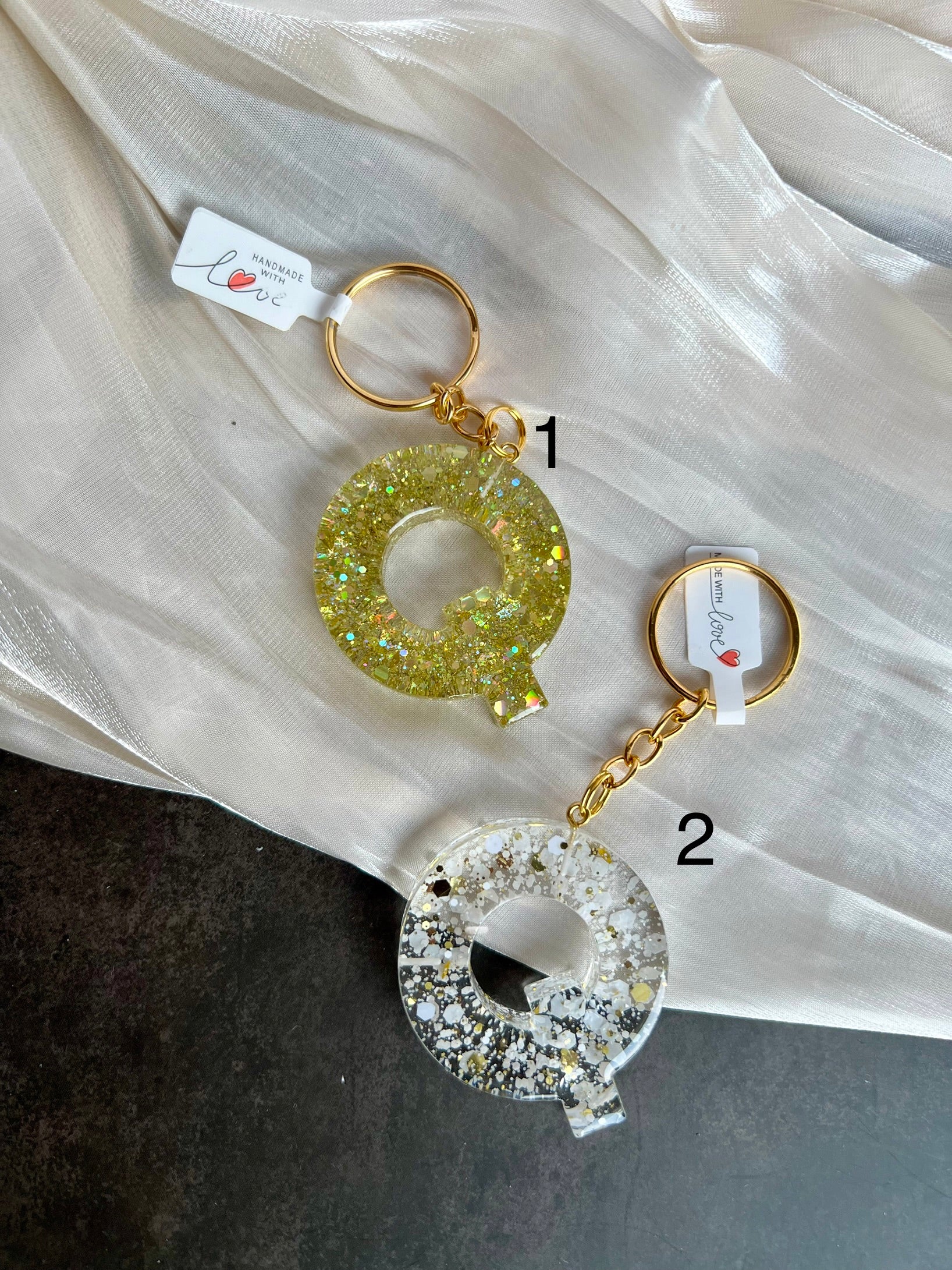 Schlüsselanhänger Buchstabe Gold