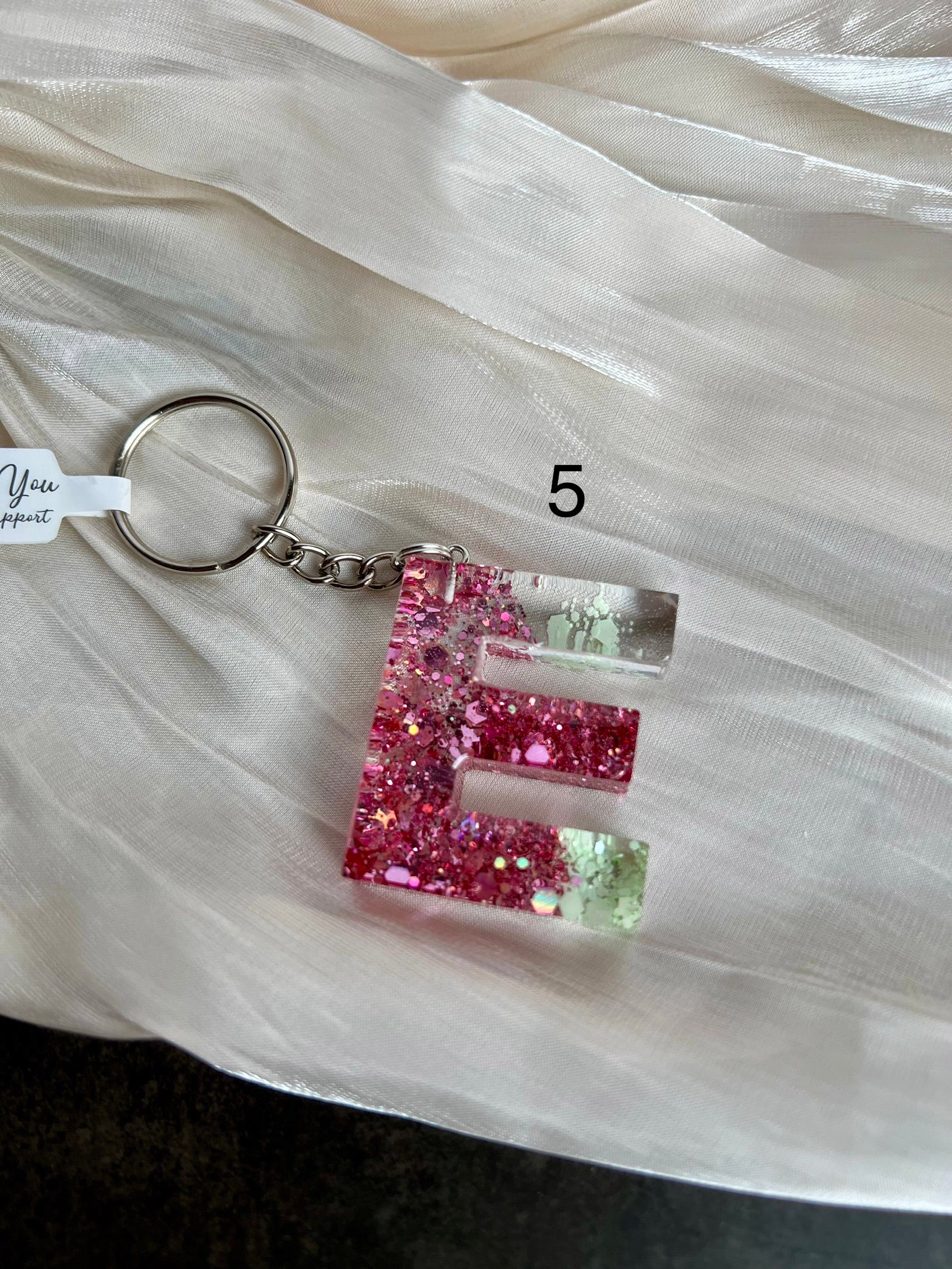 Schlüsselanhänger Buchstabe Silber